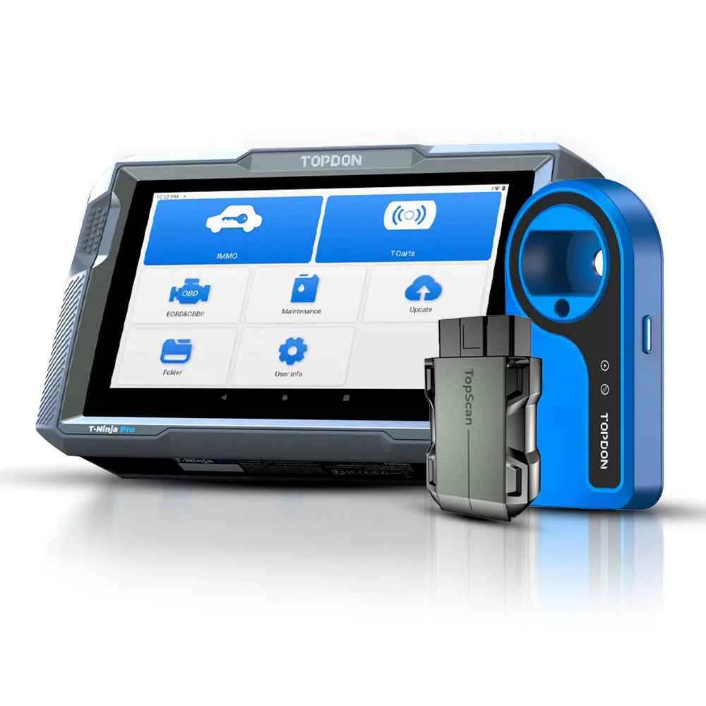 TOPDON T-Ninja Pro - 8 Tablet OBD Automotive Key Programmer Bundle wi
