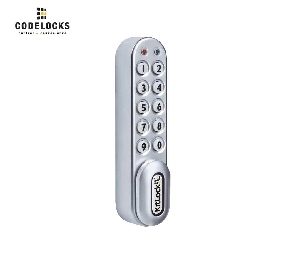 Codelocks KL1000 Classic+ Silver Grey Electronic KitLock Locker Lock - Vertical