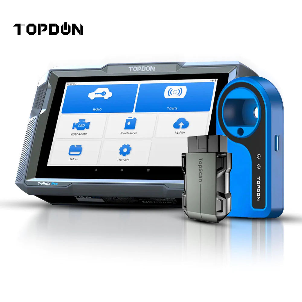 TOPDON T-Ninja Pro - 8" Tablet OBD Automotive Key Programmer Bundle with T-Darts - Key Programming RFID Chip Device