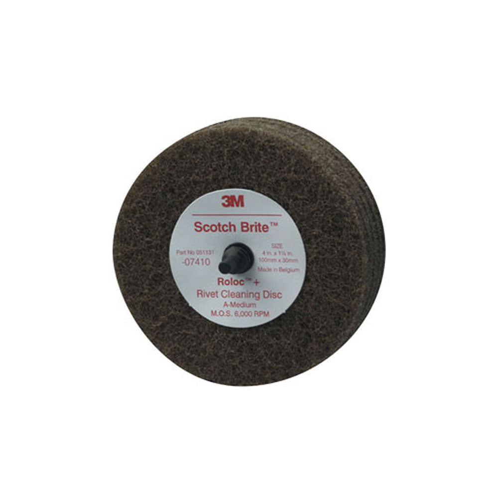 3M - 07410 - Scotch-Brite Rivet Cleaning Disc - 4" x 1-1/4"