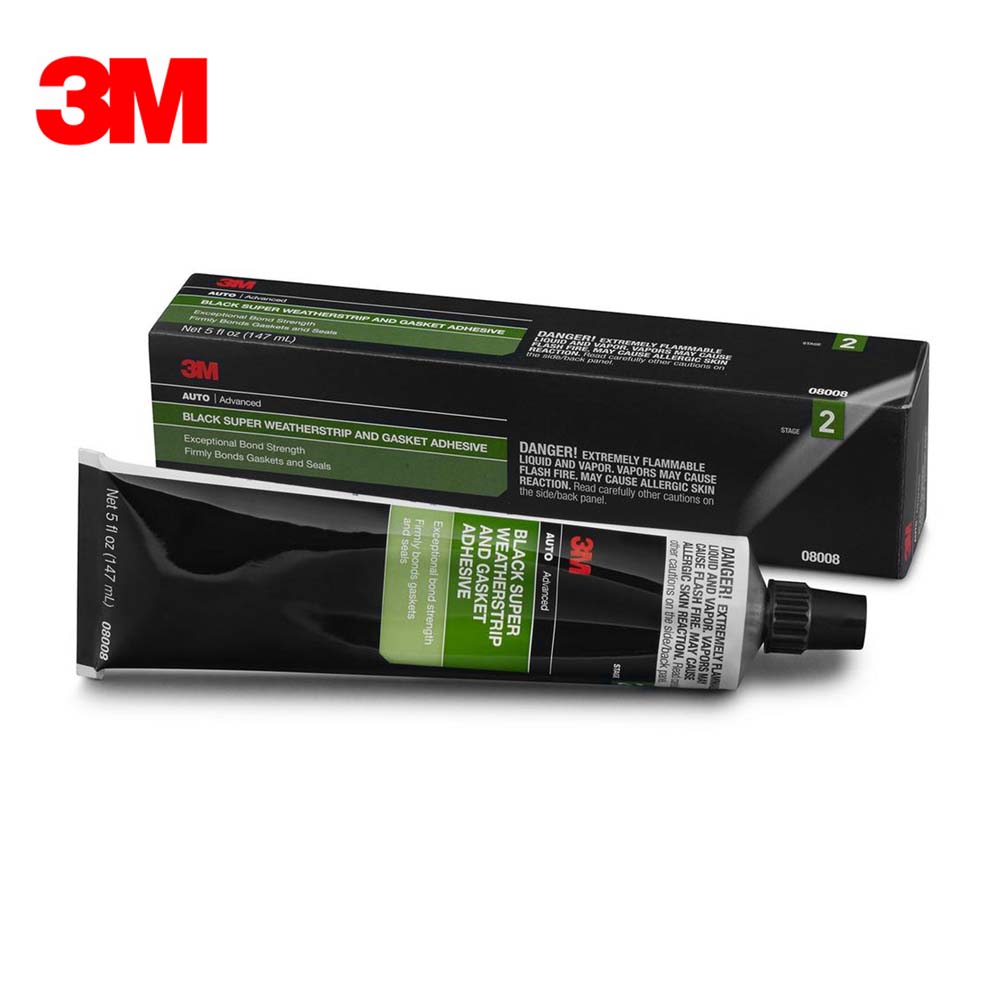 3M - 08008 - Super Weatherstrip and Gasket Adhesive - 5 fl oz - Black