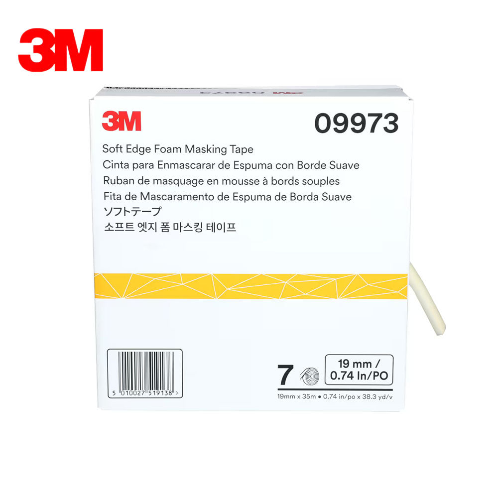 3M - 09973 - Soft Edge Foam Masking Tape - 19 mm x 35 m - White