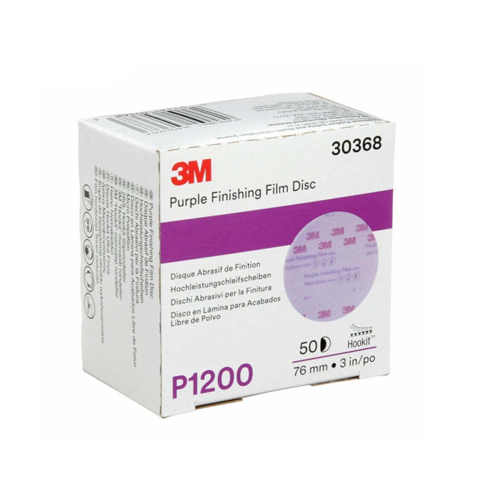 3M - Hookit Purple Finishing Film Abrasive Disc 260L - 3 Inch - 50 Per Box
