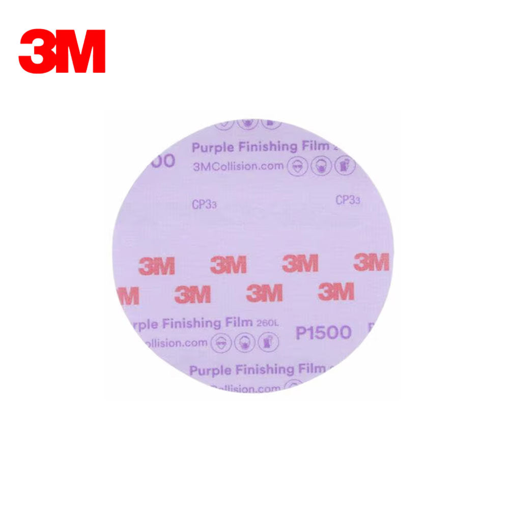 3M - 30667 - Hookit Purple Finishing Film Abrasive Disc 260L - 6 Inch - P1500 Grit - 50 Per Box