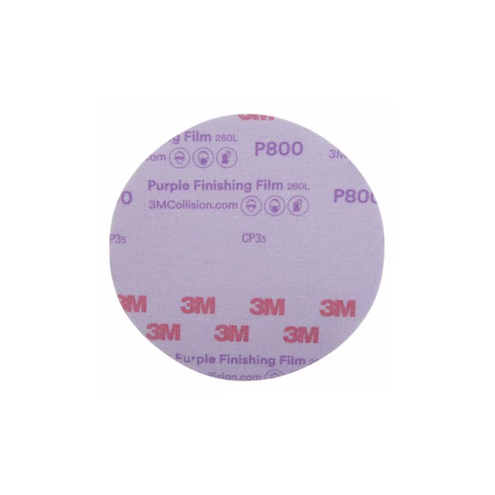 3M - 30670 - Hookit Purple Finishing Film Abrasive Disc 260L - 6 Inch - P800 Grit - 50 Per Box