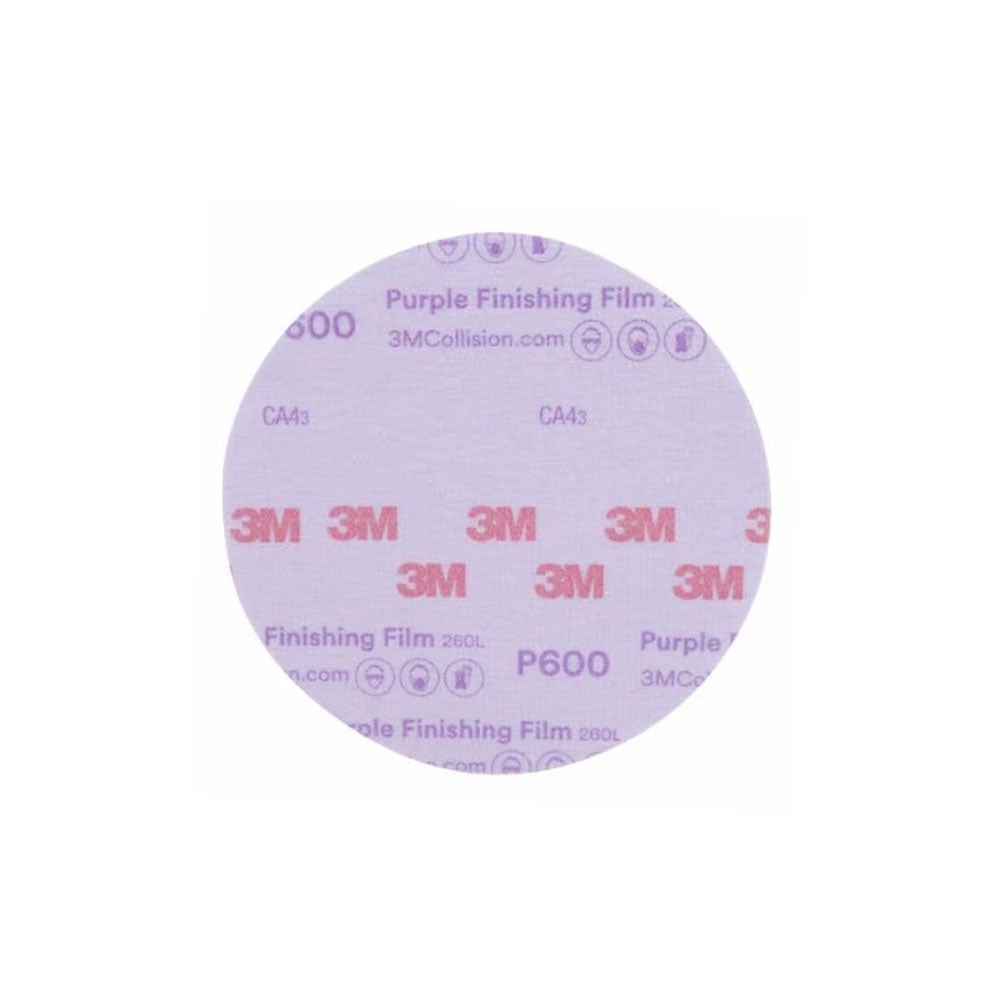 3M - 30671 - Hookit Purple Finishing Film Abrasive Disc 260L - 6 Inch - P600 Grit - 50 Per Box