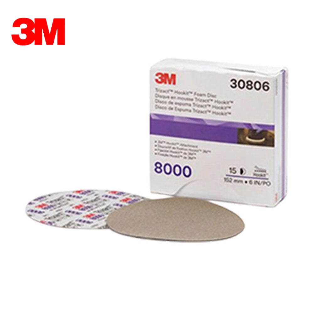 3M - Trizact Hookit Foam Disc 8000 Grit - 15 Discs Per Carton