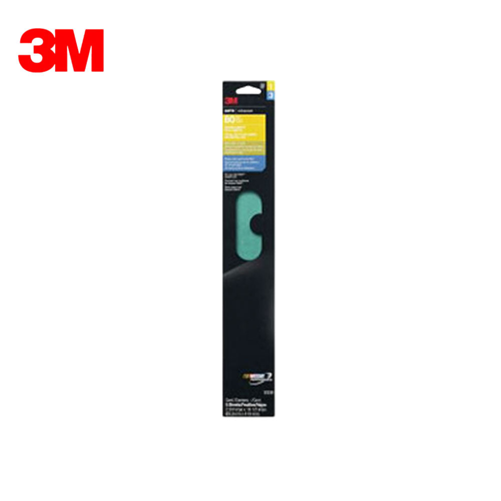 3M - 32230 - Green Corps File Sheets 80 Grit 2-3/4" x 16-1/2" - 5 Sheets per Pack