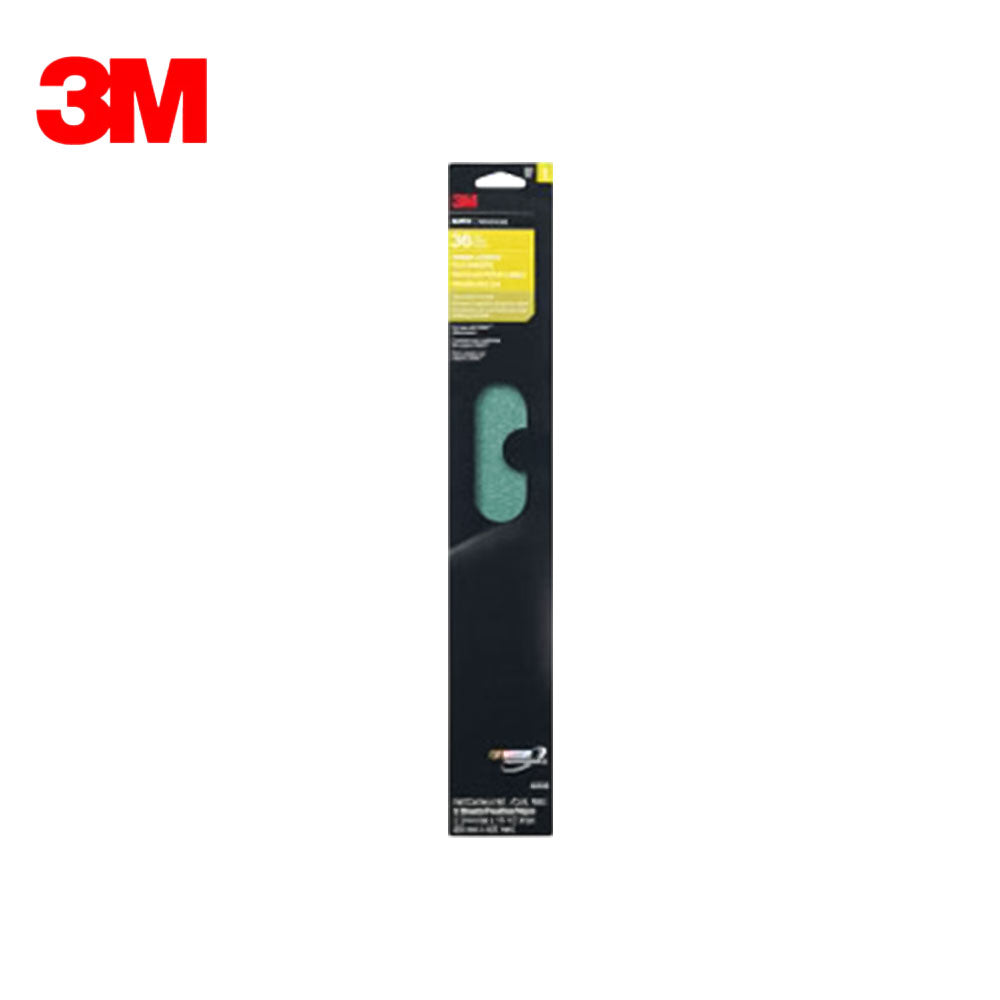 3M - 32232 - Green Corps File Sheets 36 Grit 2-3/4" x 16-1/2" - 5 Sheets per Pack