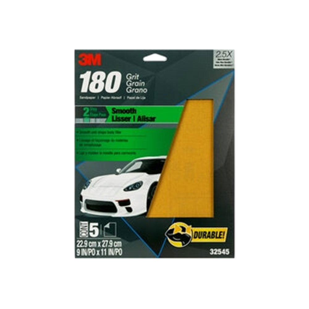 3M - 32115 / 32545 - Sandpaper - 9 x 11 Inch - 5 Per Pack