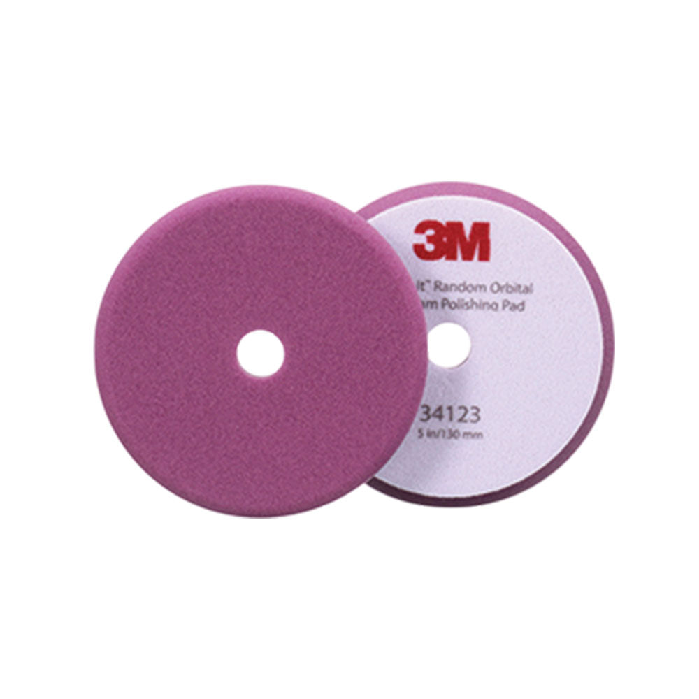 3M - 34123 - Perfect-It Random Orbital Foam Polishing Pad - 5 Inch - Fine Grade - Purple