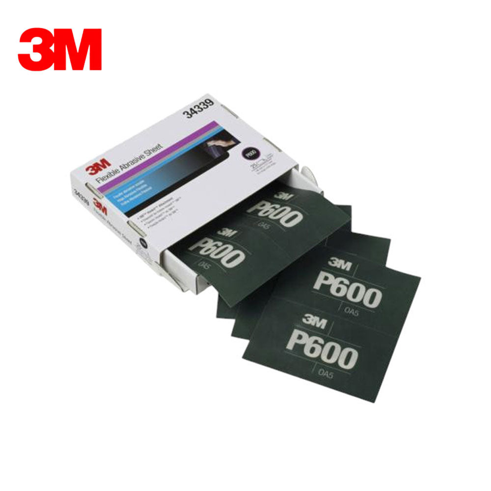 3M - Hookit Flexible Abrasive Sheet - 5.5 x 6.8 Inch - 25 Per Box