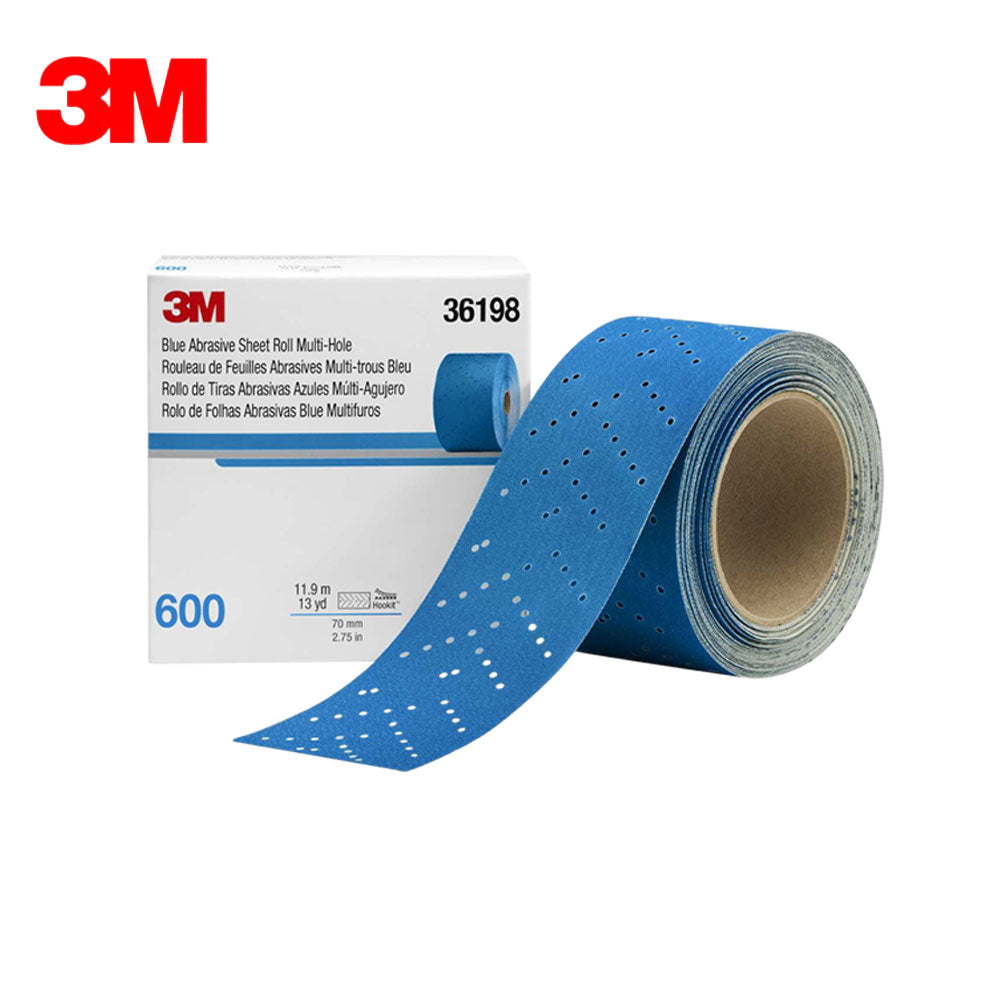 3M - Hookit Abrasive Sheet Roll with Multi Hole - 2.75 In x 13 yd - Blue