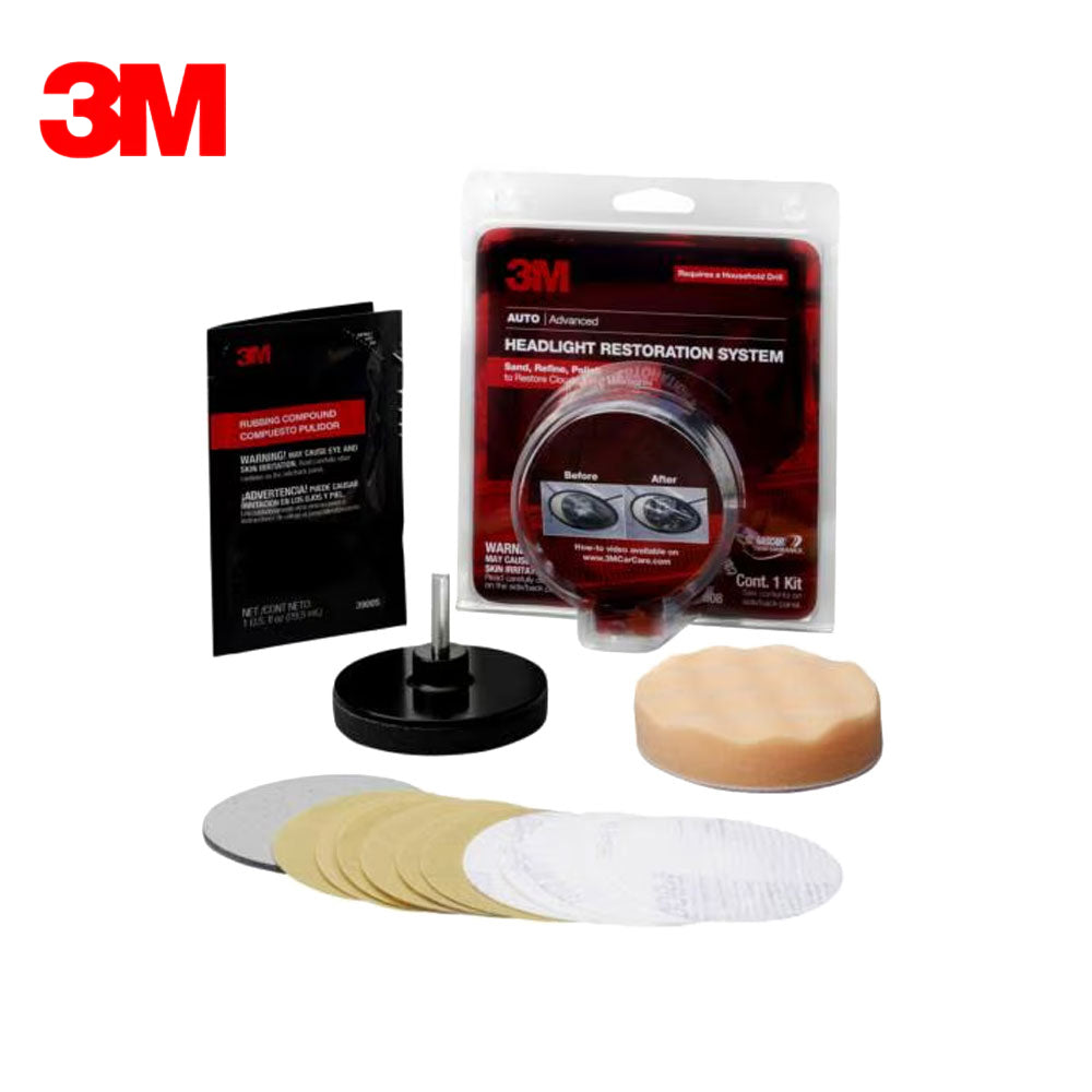 3M - 39008 - Headlight Lens Restoration Kit