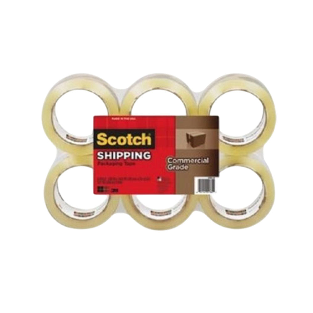 3M - 91764 - Scotch Commercial Grade Packaging Tape - 6 Per Pack