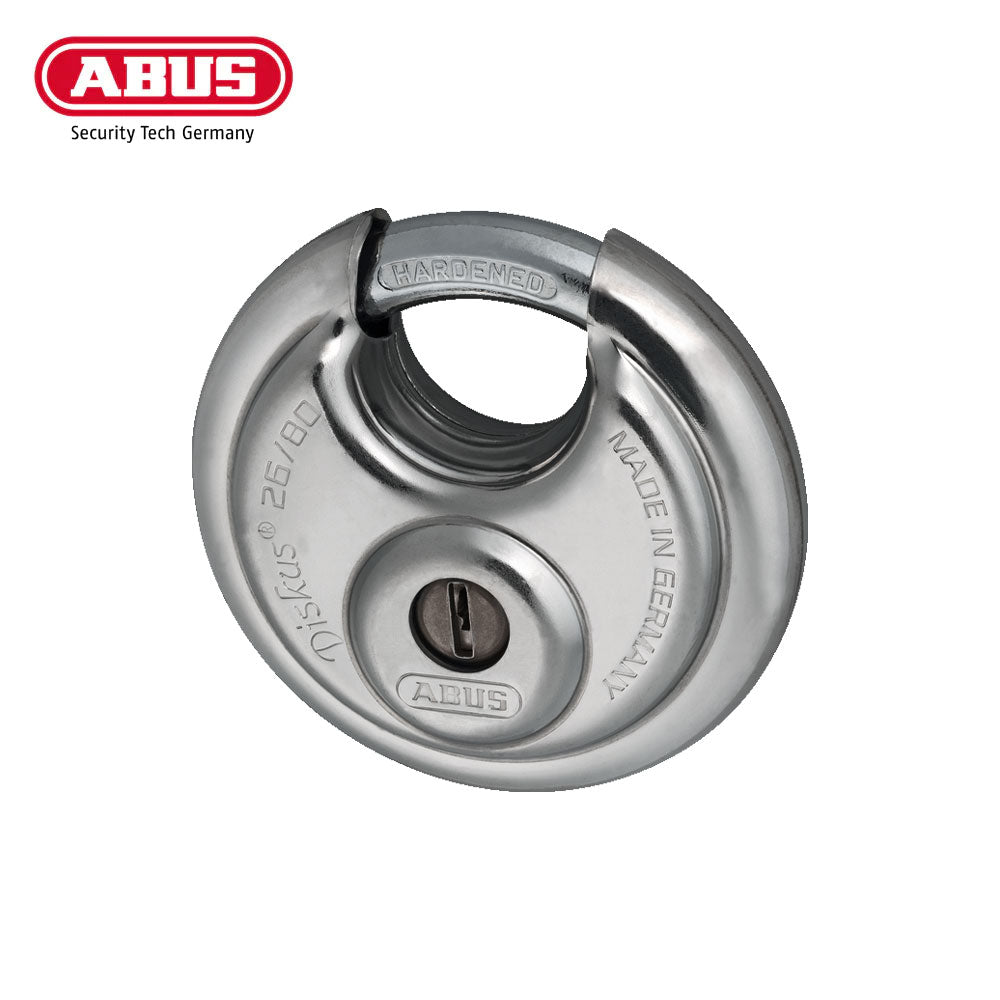 ABUS 26/80 HeavyDuty Stainless Steel Padlock with Optional Keying