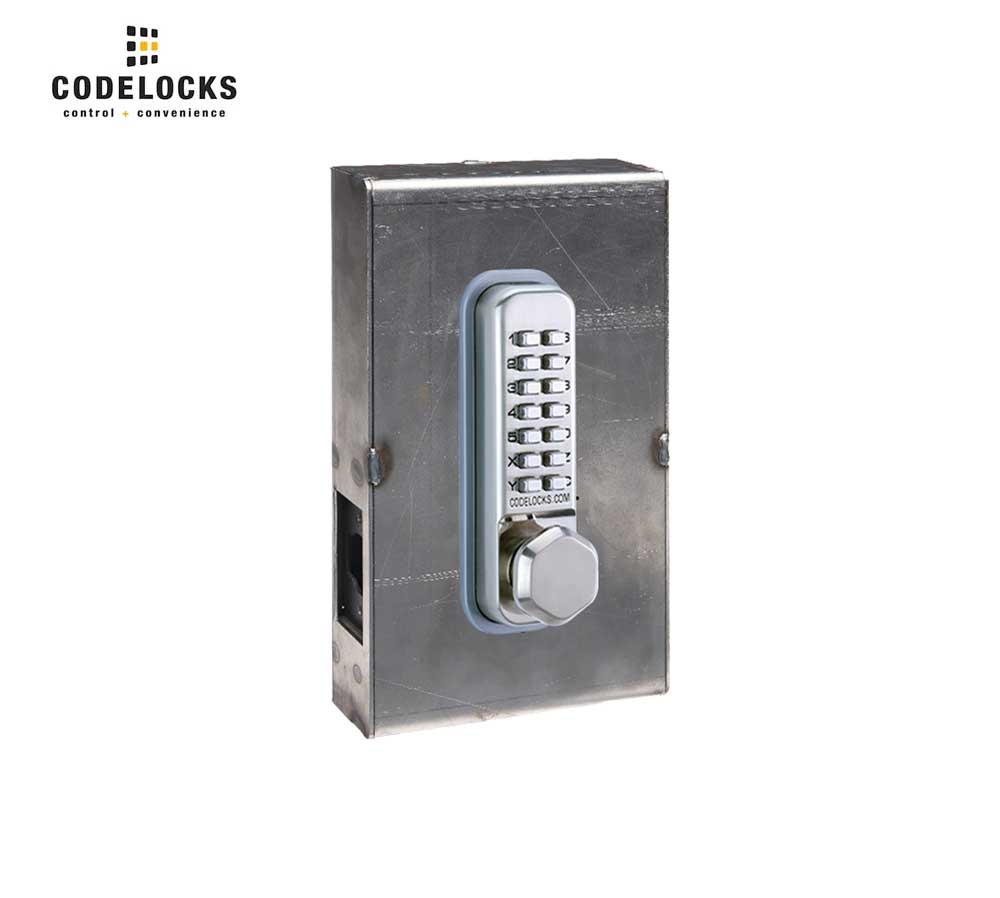 Codelocks CL290 Mechanical, Light Duty, Grade 2, Optional Finish, Tubular Mortise Latchbolt, Key Override, Back to Back Gate Box Kit