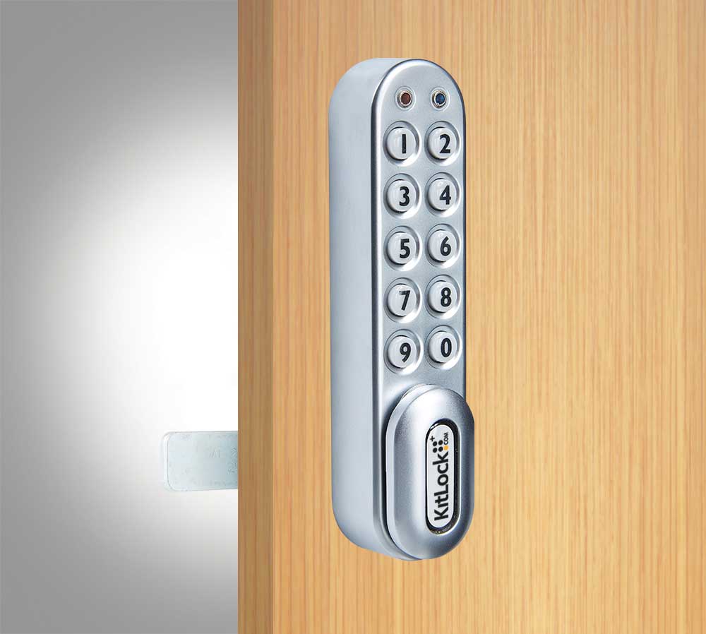 Codelocks KL1000 Classic+ Silver Grey Electronic KitLock Locker Lock - Vertical