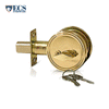 ECS HARDWARE - Durable Single Cylinder Deadbolt Lock - Polished Brass - Grade 3 (SC1/KW1)