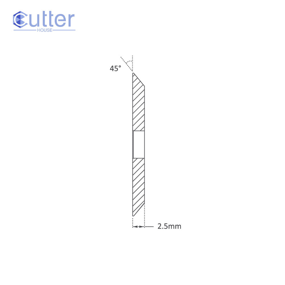 P-1061 - High Grade HSS M35 60.3mm (45°) Angle Milling Cutter with Black Coating