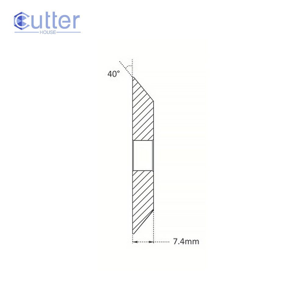 P-2816 - High Grade HSS M35 70mm (40°) Angle Milling Cutter with Yellow Tin Coating