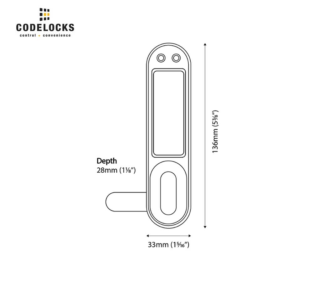 Codelocks KL1000 RFID Electronic Silver Gray Kitlock Locker Lock