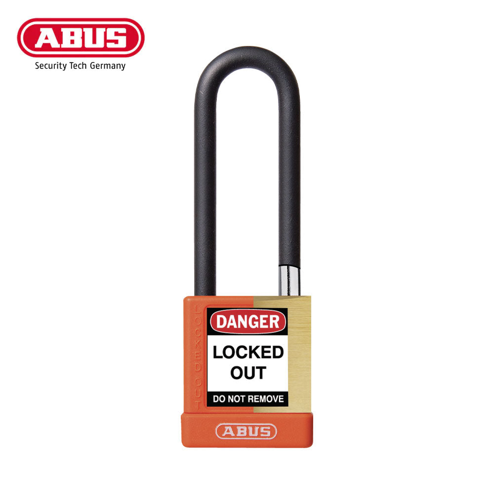 ABUS - 74M/40HB75 - Key Retaining Vinyl Encased Solid Brass Padlock with Optional Keying and Optional Finish - 1-37/64 Inch Width