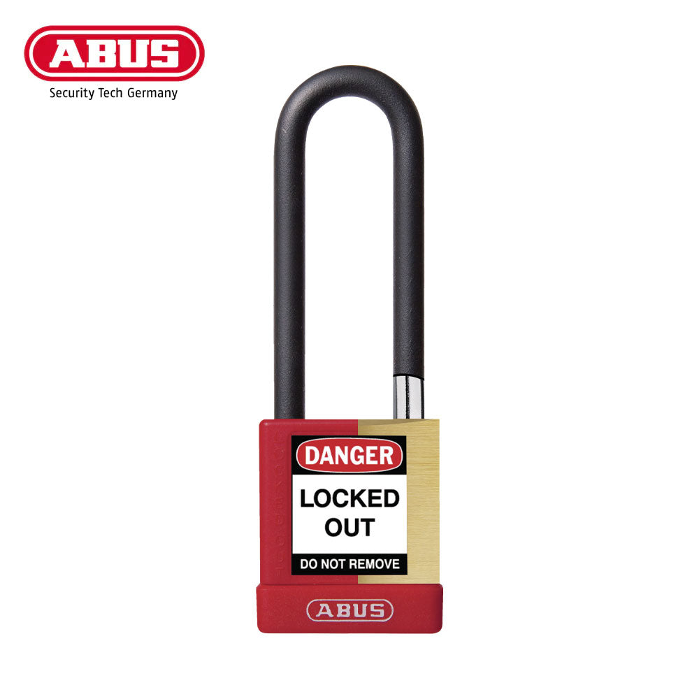 ABUS - 74M/40HB75 - Key Retaining Vinyl Encased Solid Brass Padlock with Optional Keying and Optional Finish - 1-37/64 Inch Width