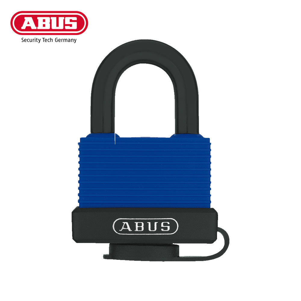 ABUS - 70IB/45 - Plastic Covered Extreme Weatherproof Rustproof Marine Grade Blue Brass Padlock with Optional Keying - 1-59/64 Inch Width