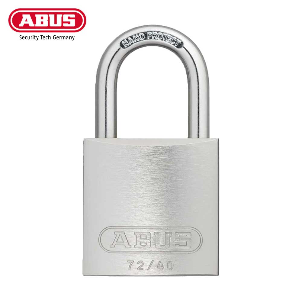 ABUS - 72/40 - Corrosion Resistant Anodized Aluminum Padlock - 1 Inch Shackle with Optional Keying and Optional Finish