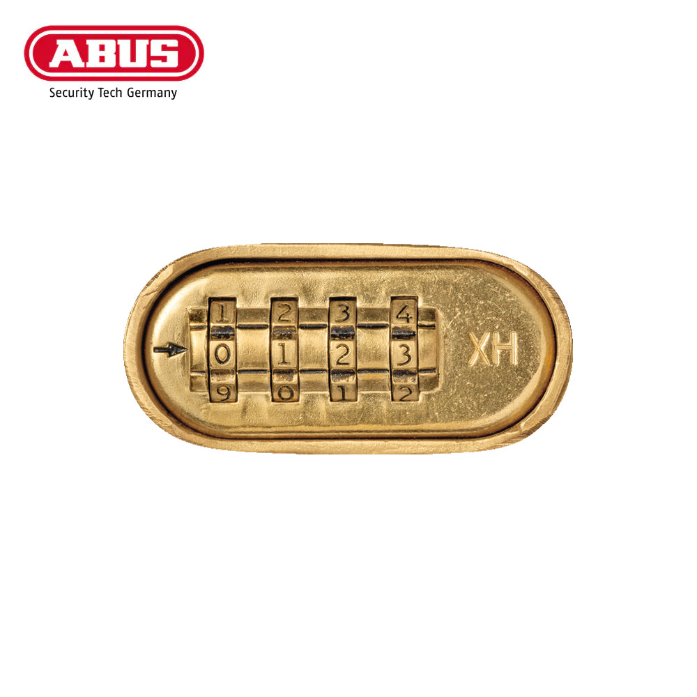 ABUS - 180IB/50HB63 C - Solid Brass - Marine / Outdoor - 4-Dial Resettable Padlock w/ 2-5/16" Shackle