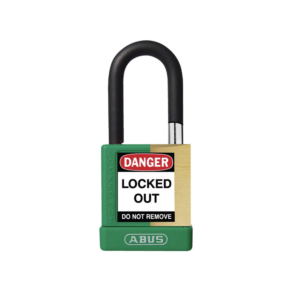 ABUS - 74M/40 - Nylon-Covered Aluminum Core Padlock - 1-1/2 Inch Shackle with Optional Keying and Optional Finish