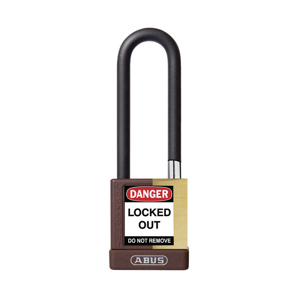 ABUS - 74M/40HB75 - Key Retaining Vinyl Encased Solid Brass Padlock with Optional Keying and Optional Finish - 1-37/64 Inch Width