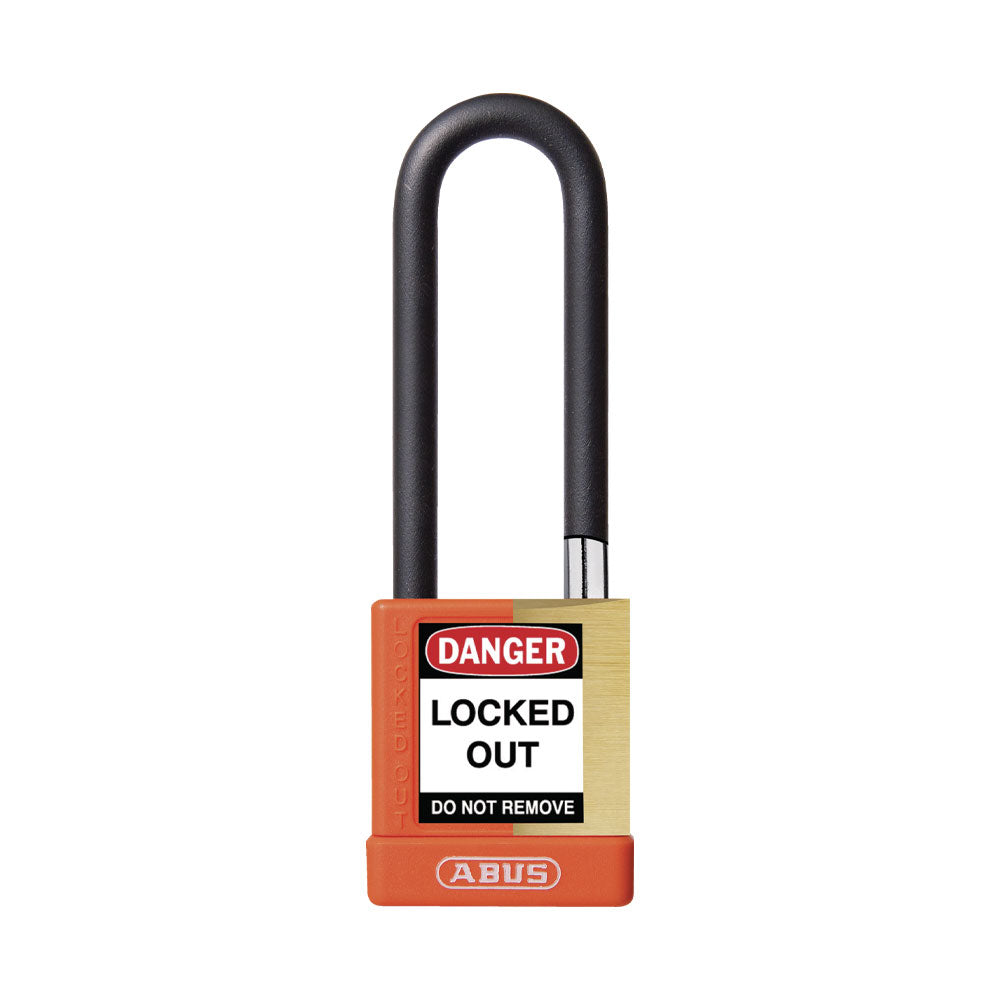 ABUS - 74M/40HB75 - Key Retaining Vinyl Encased Solid Brass Padlock with Optional Keying and Optional Finish - 1-37/64 Inch Width