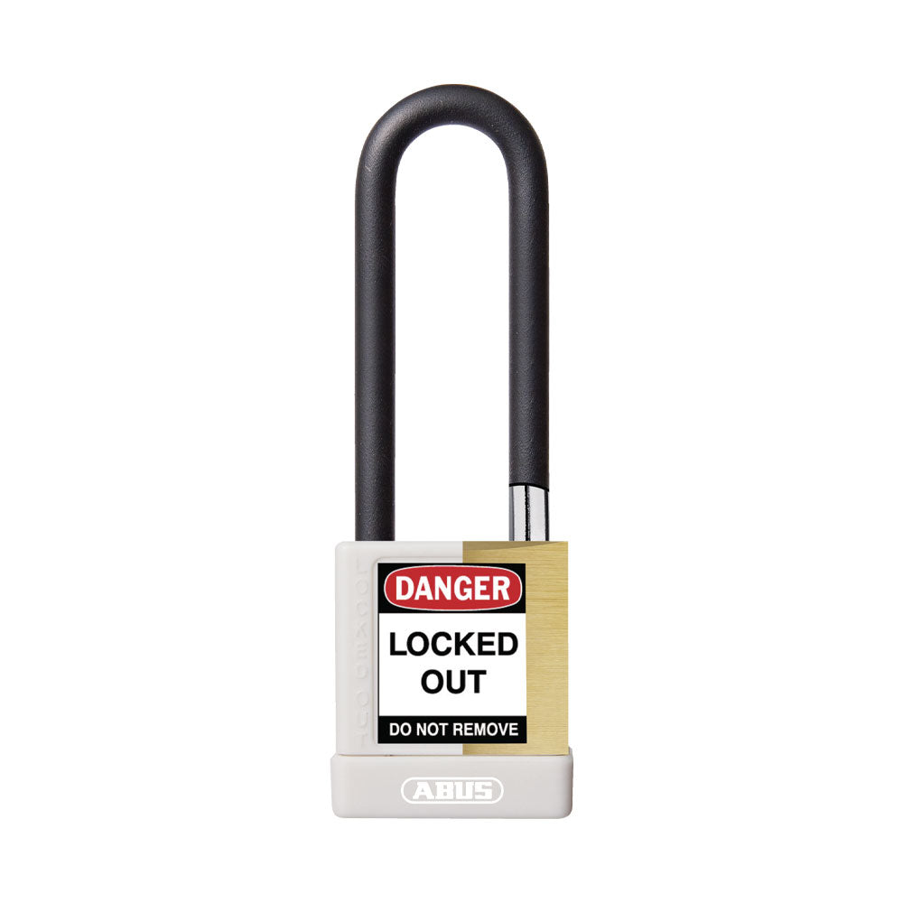 ABUS - 74M/40HB75 - Key Retaining Vinyl Encased Solid Brass Padlock with Optional Keying and Optional Finish - 1-37/64 Inch Width