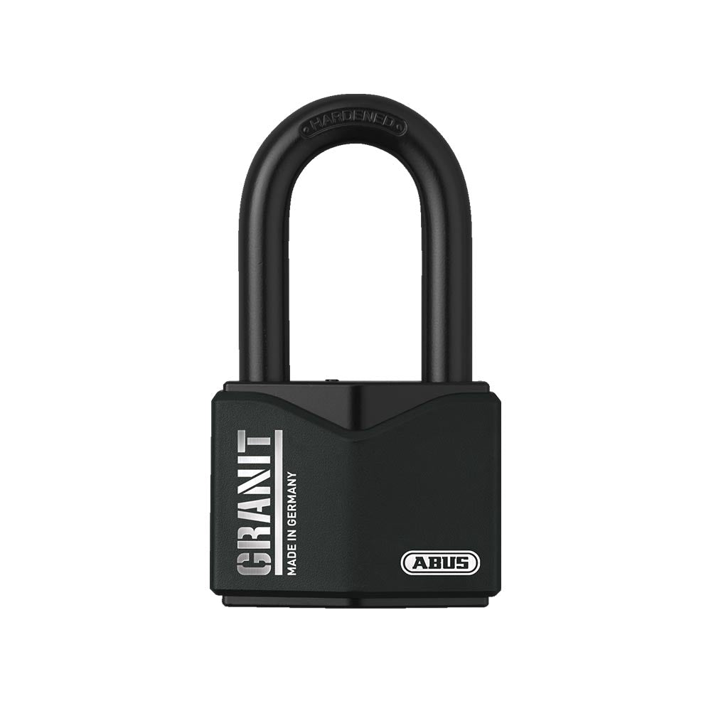 ABUS - 37/55HB50 - Non-Rekeyable Corrosion Resistant Black Granit Coated Steel Padlock with Optional Keying - 2 29/64 Inch Width