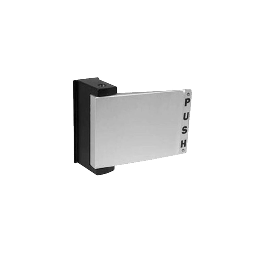 Adams Rite - 4590-01 - Flat Deadlatch Paddle for 1-3/4 Thick Doors with Pull to Left and Interior Right-Hand Reverse or Exterior Left-Handed - 628 (Satin Aluminum Clear Anodized Finish)