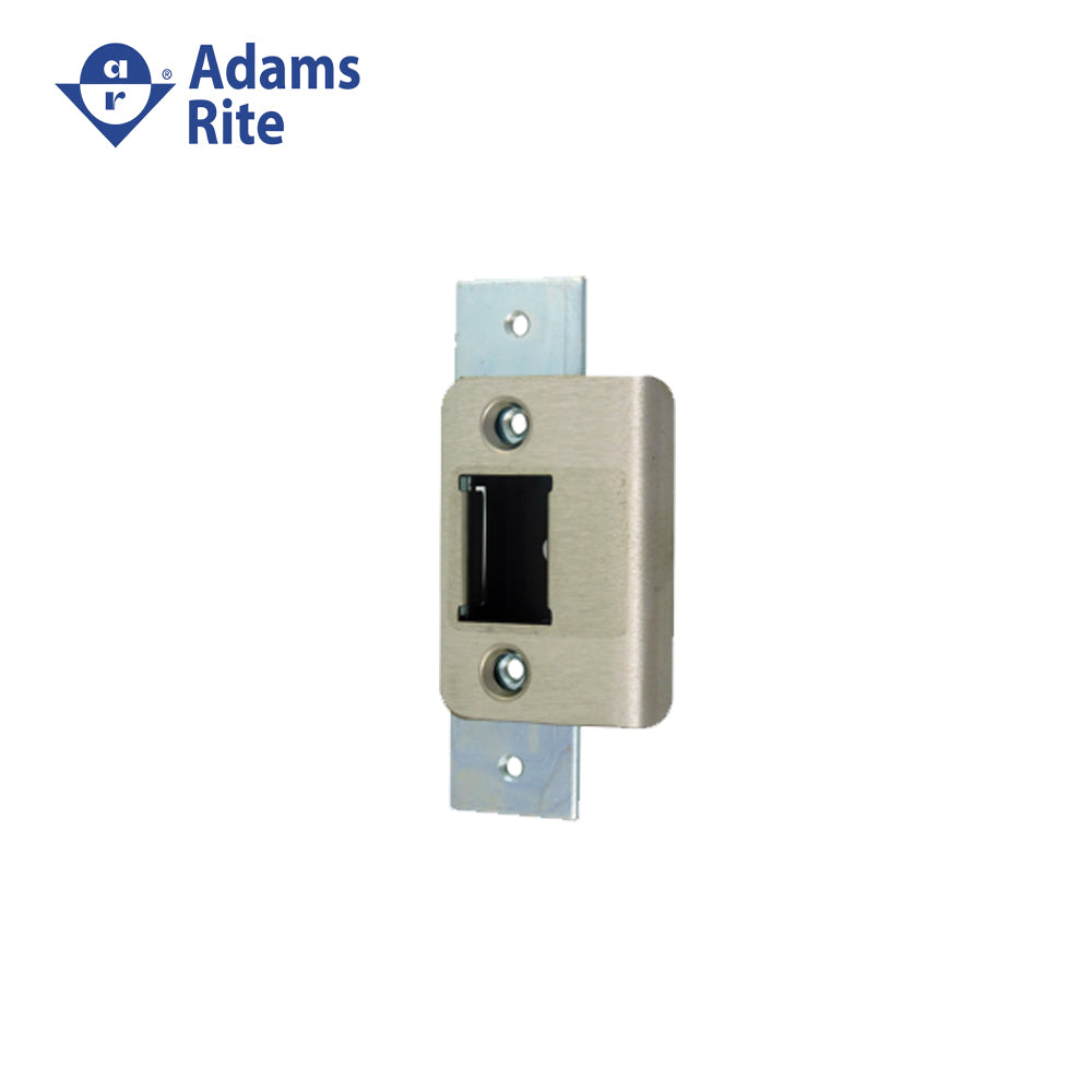 Adams Rite - 4902-01 - Short Deadlatch Strike with Flush Mount Deadlatch Flat Strike - 630 (Satin Stainless Steel Finish)