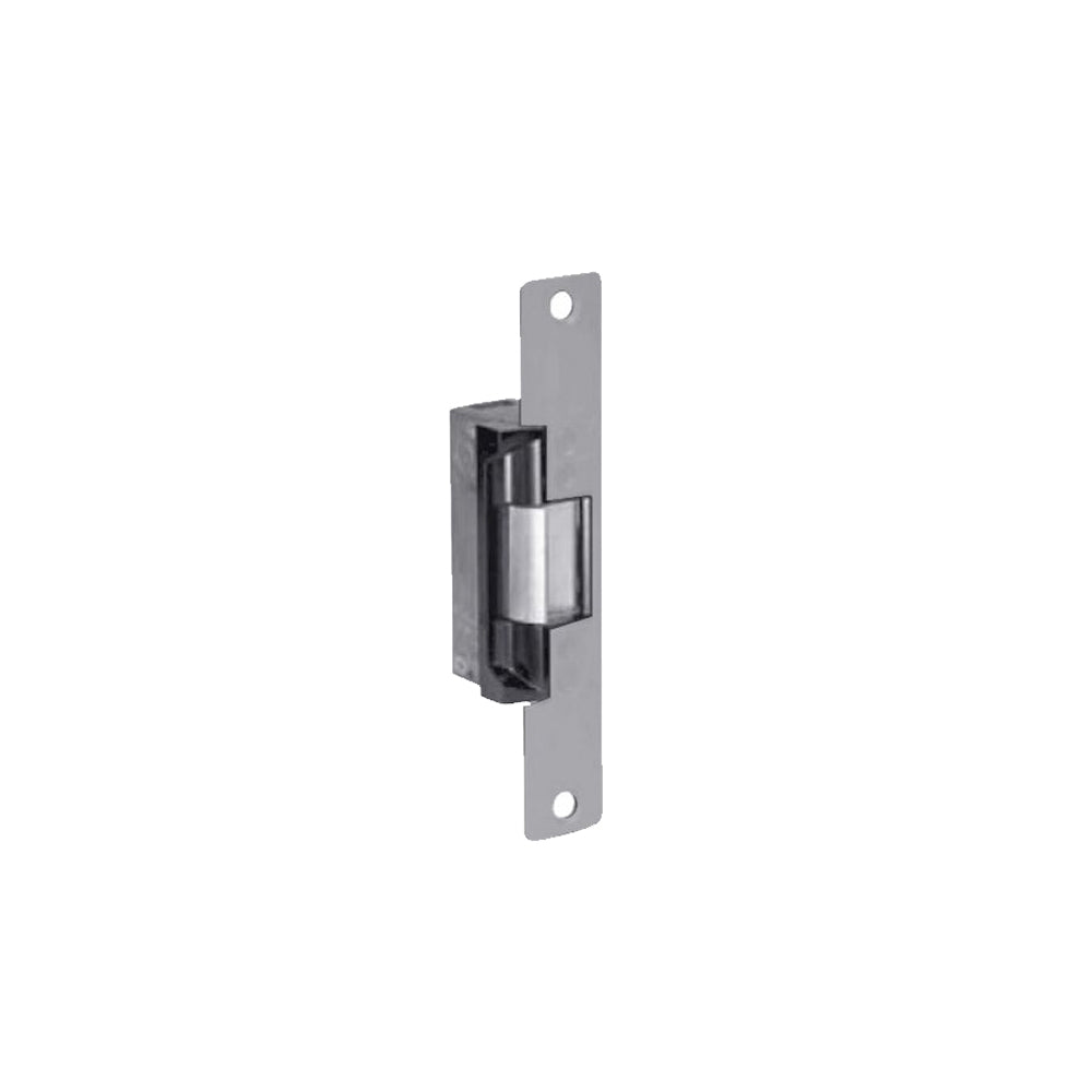 Adams Rite - 7130-510 - Door Electric Strike Standard/Fail Secure and 6-7/8 X 1-1/4 Flat Faceplate with Radius Corners - 24VDC - 628 (Satin Aluminum Clear Anodized Finish)