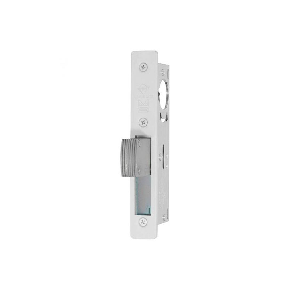 Adams Rite - MS1851S-210 - MS Deadlock Radius Faceplate with 31/32 Backset and Straight Bolt - 628 (Satin Aluminum Clear Anodized Finish)