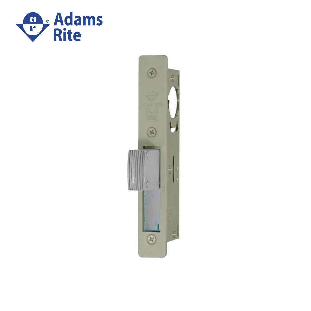 Adams Rite - MS1851S-310 - MS Deadlock Radius Faceplate with 1-1/8 Backset and Straight Bolt - 313 (Dark Bronze Anodized Aluminum)