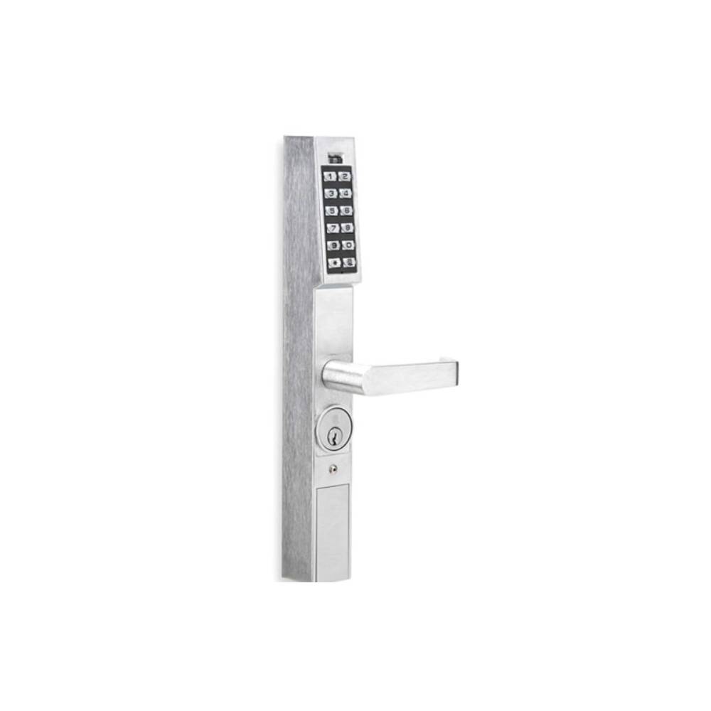 Alarm Lock - DL1200-26D1 - Trilogy Aluminum Narrow Stile Digital Keypad Lock - Grade 1 - Satin Chrome Finish