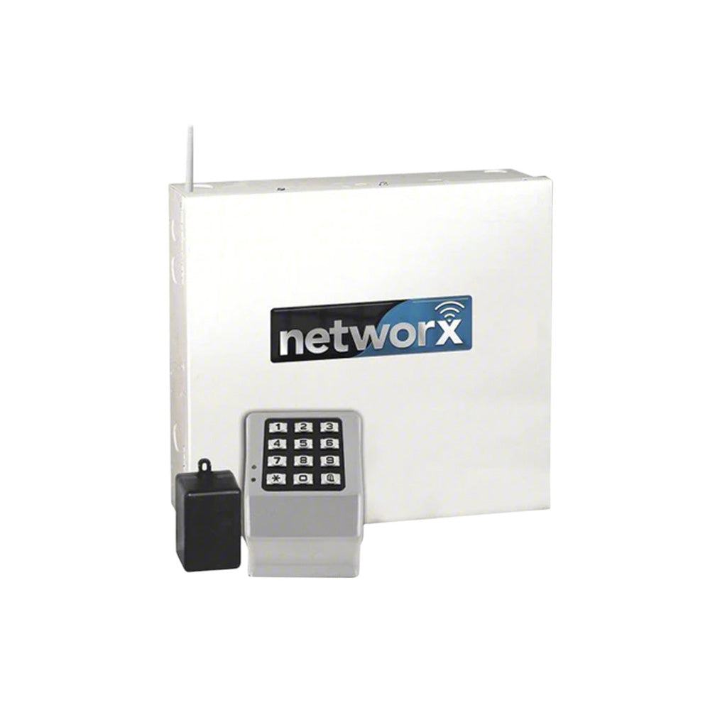 Alarm Lock - NETDKPAK/26D - Networx Wireless Keypad and Control Panel with 12V Power Supply and Plug-in AC Transformer - US26D (Satin Chromium Plated Over Nickel)