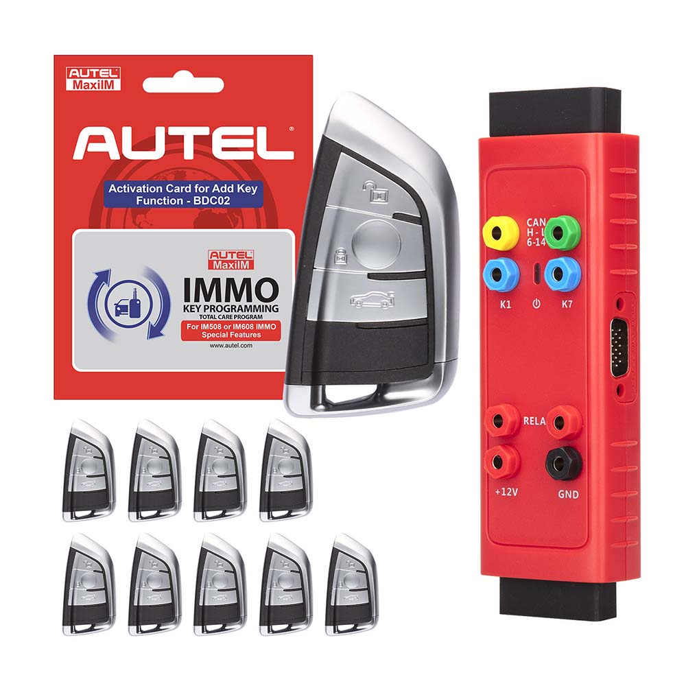 Autel Software Card with G-BOX3 and 3-Button BMW-style IKEY Bundle for BMW G-Chassis Vehicles