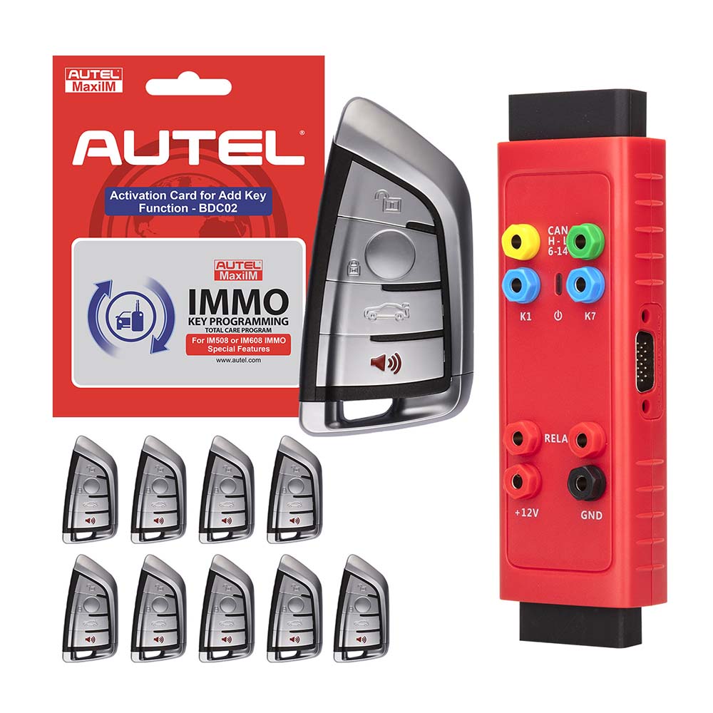 Autel Software Card with G-BOX3 and 4-Button BMW-style IKEY Bundle for BMW G-Chassis Vehicles