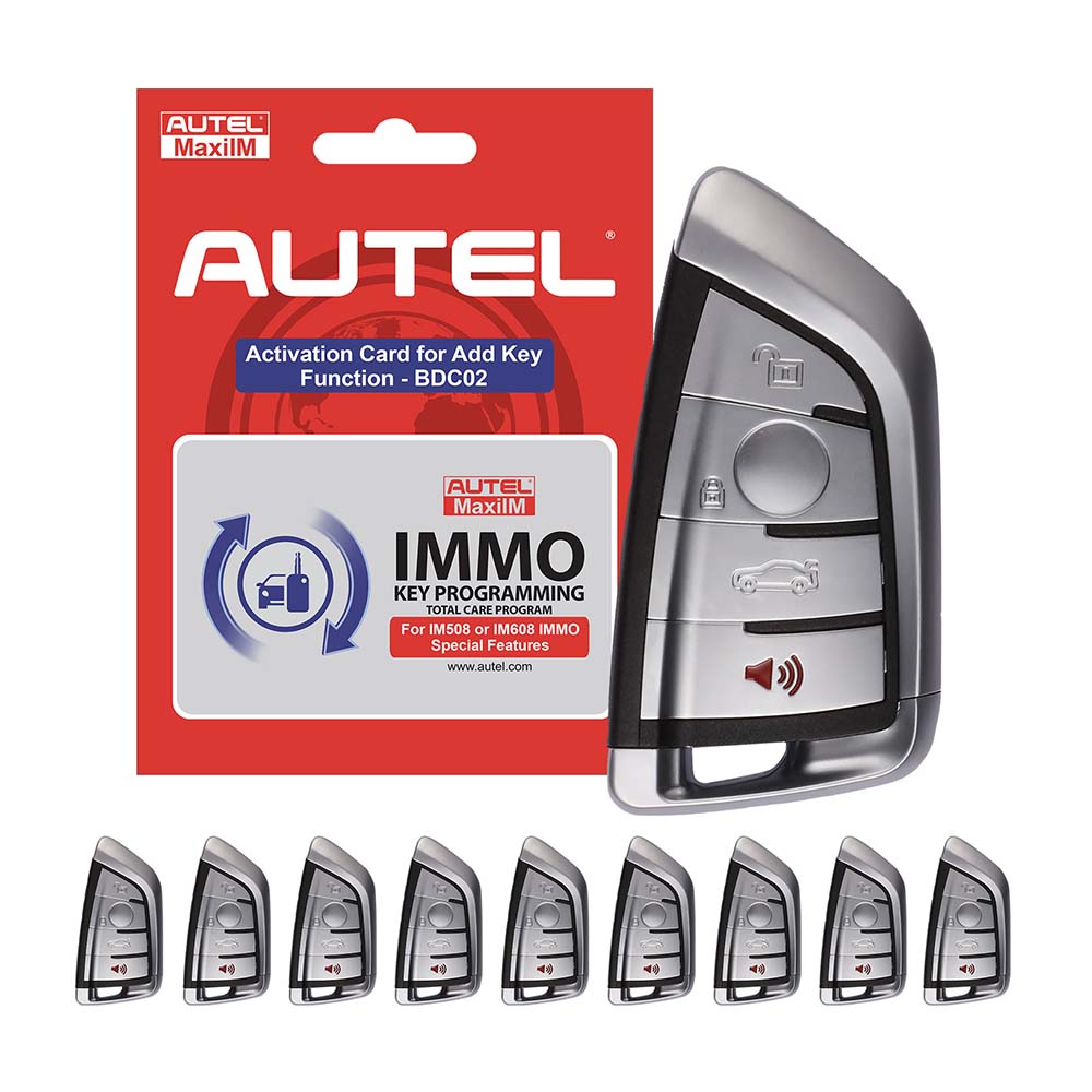 Autel Software Card and 4-Button BMW-style IKEY Bundle for BMW G-Chassis Vehicles
