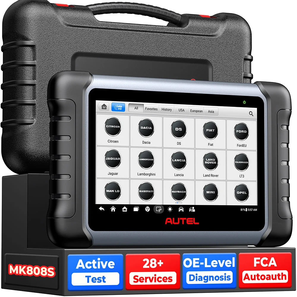 Autel MaxiCOM MK808S Bidirectional Scanner with OE-Level All System Diagnostic, 28-Plus Services, AutoVIN, FCA and Android 11 OS