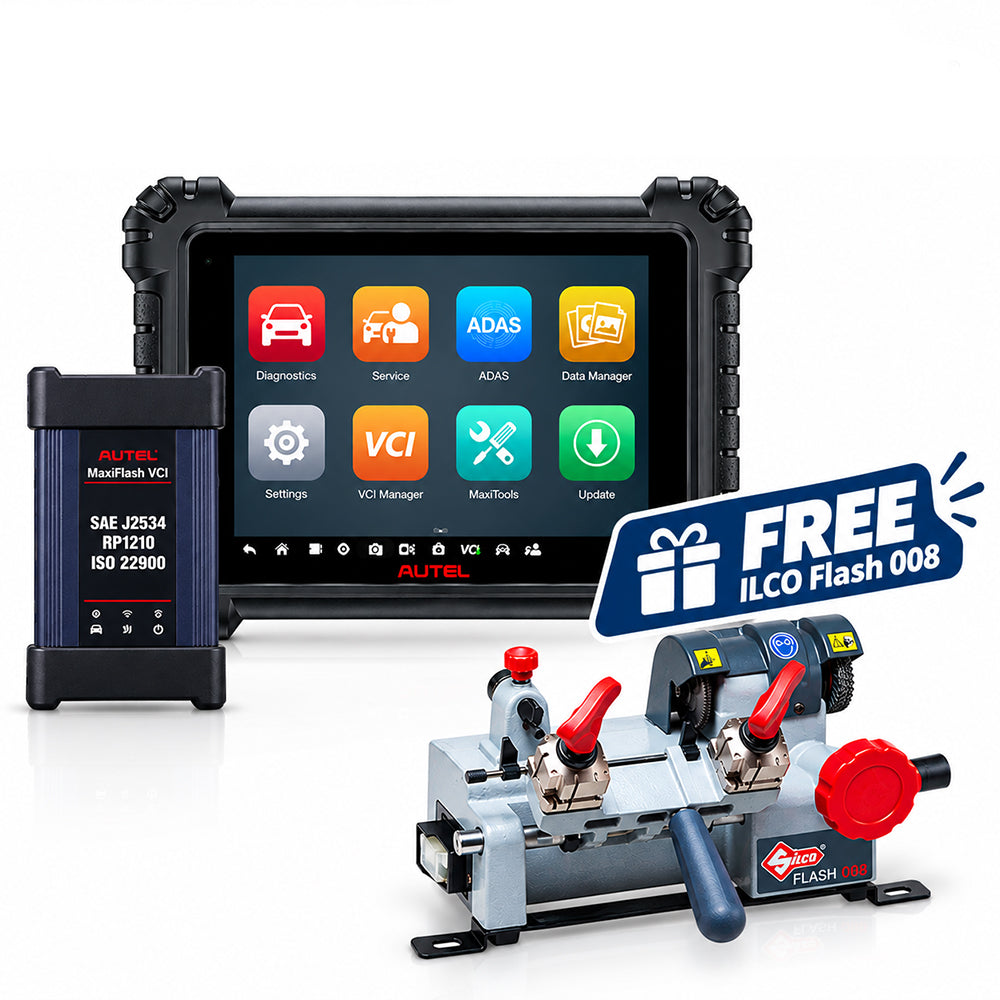 Autel MaxiSys MS909 Diagnostic Tablet with Maxiflash VCI and FREE ILCO Flash 008 Mechanical Key Cutting Machine