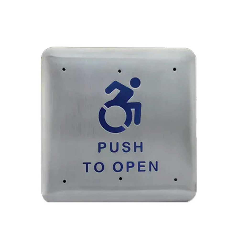 BEA - 10PBS - Squae Push Plates 4.5 Inch Stainless Steel