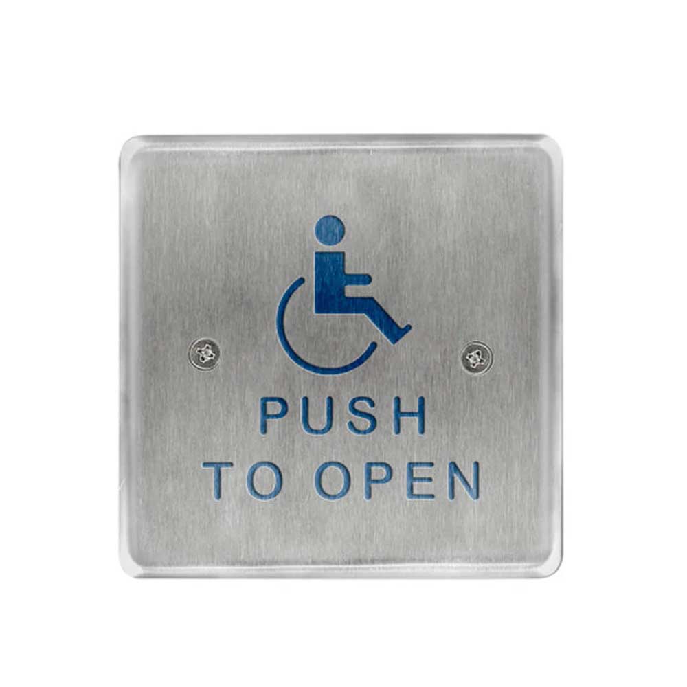 BEA - 10PBS - Squae Push Plates 4.5 Inch Stainless Steel